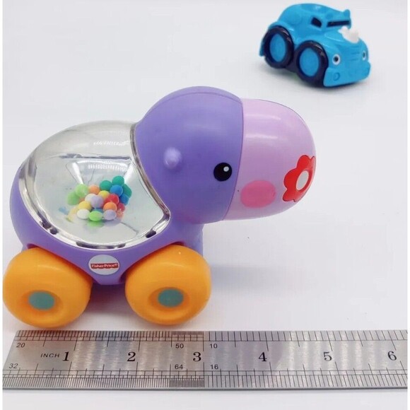Fisher Price Poppity Pop Purple Hippo Roller Cars Baby Development Toy Poppers 2 - Picture 10 of 12